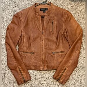 Bagatelle Tan Faux Leather Jacket